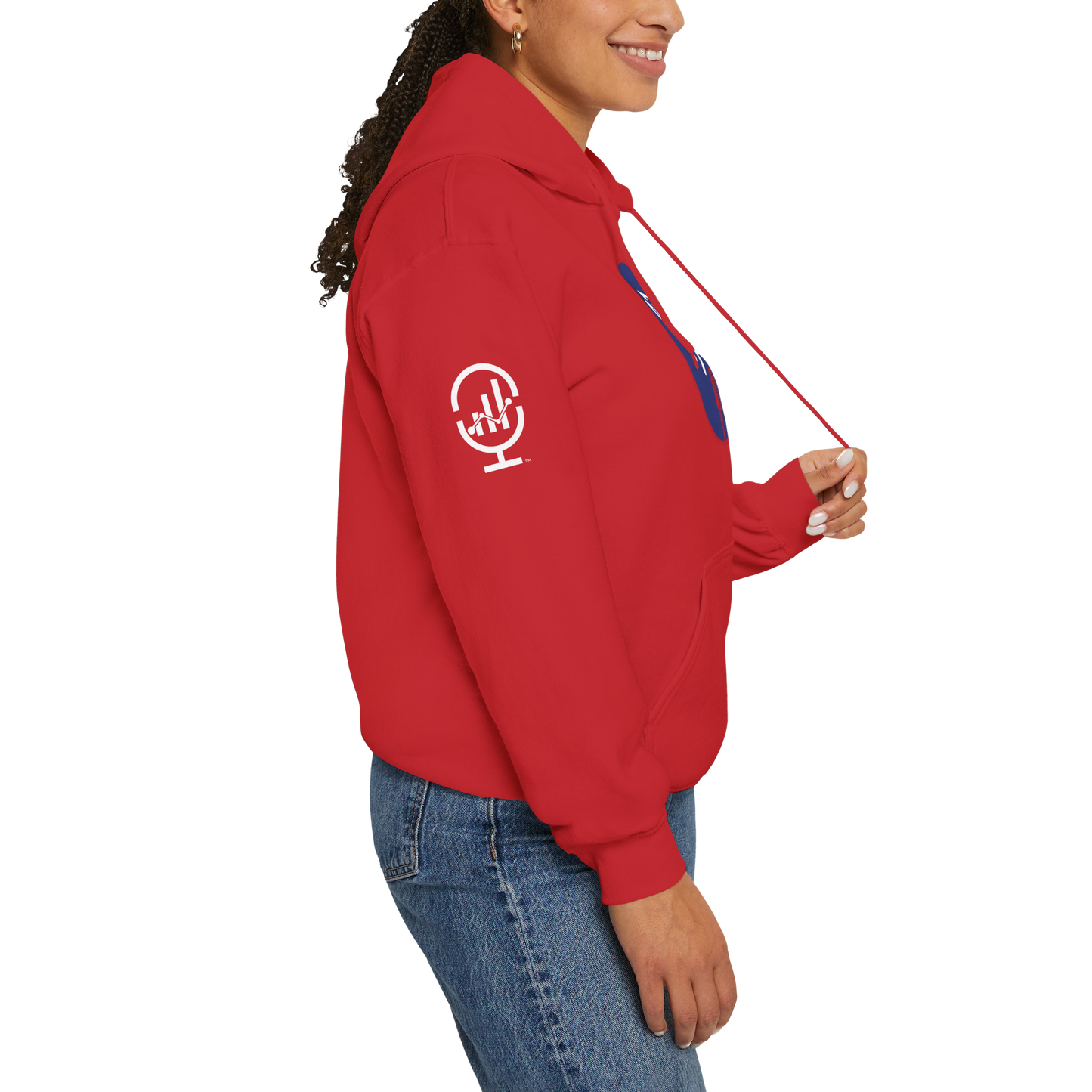 Retro Hoodie - Red & Blue Colorway - Heavyweight